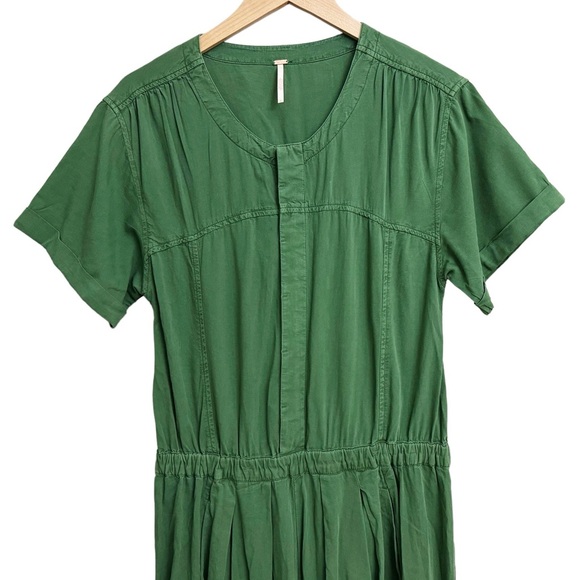 Free People To The Sky Parachute Coverall One Piece Jumpsuit Green - Picture 4 of 8